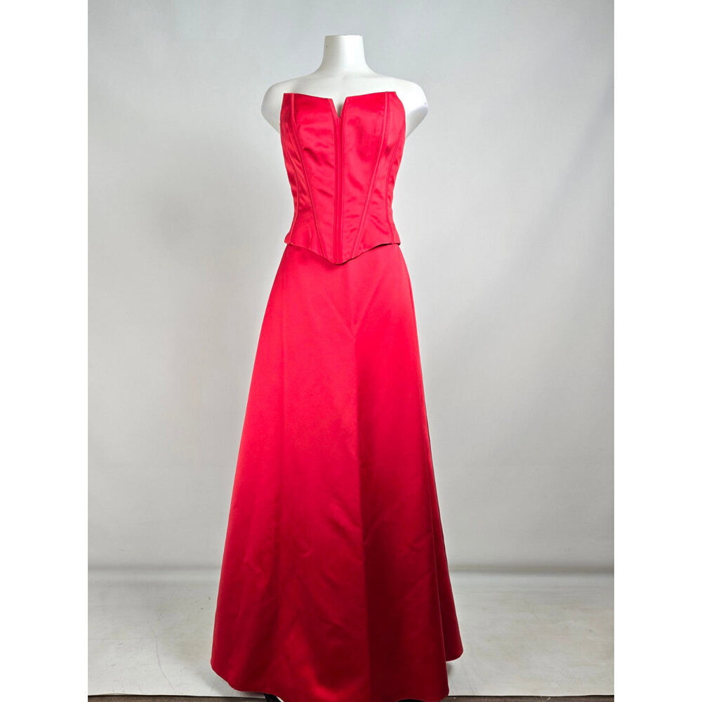 Romantic Bridals Red Two Piece Grad Even Dress Size 10